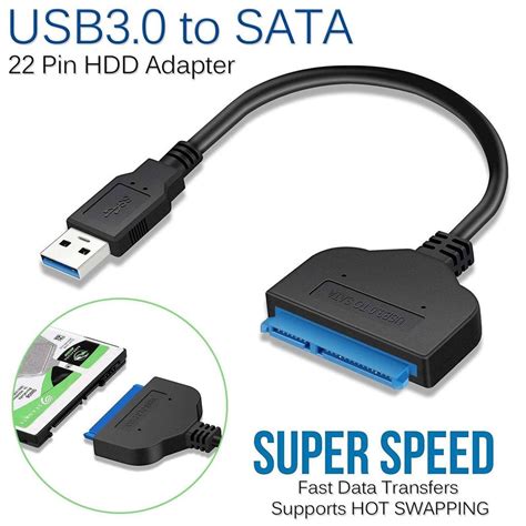 Cheap Usb 30 To 25 Sata Iii Hard Drive Adapter Cable Sata To Usb Converter Black Joom