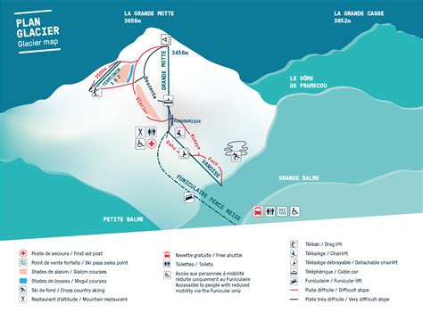 Alps ski resorts map: Tignes & Val d'Isère - High mountain skiing: ski ...