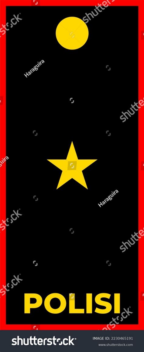 indonesian police rank brigadir jenderal polisi stock illustration