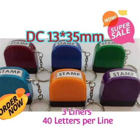 COD Personalized Flash Self Inking Rubber Stamp 13mm X 35mm DC