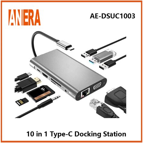 High Quality 10 In 1 Type C Hub Multiport Dock Station With 4k Hd Usb3