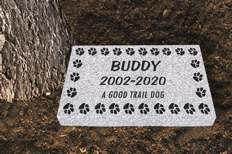 Large Pet Headstone 16"x8" Granite - Kenworthy Monuments