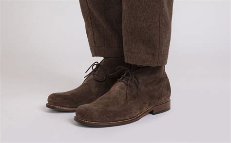 Chester | Mens Chukka Boots in Dark Brown Suede | Grenson