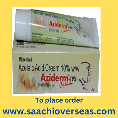 Finished Product Aziderm Cream Azelaic Acid Packaging Size