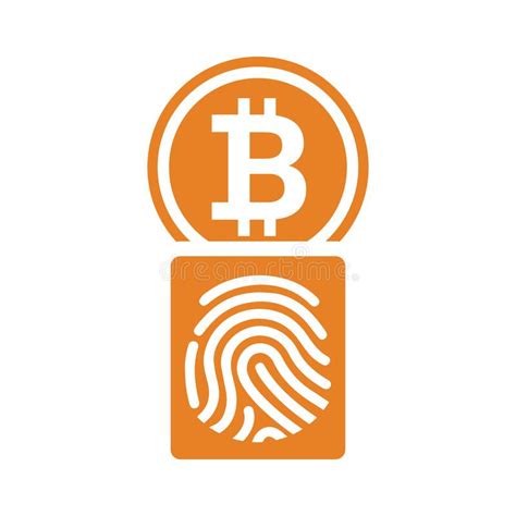 Icono De Firma Criptodivisa De Bitcoin Esbozo Vectorial Anaranjado