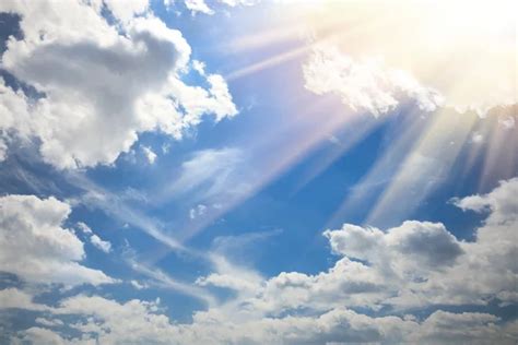 Clear Blue Sky With Sunshine Stock Image Everypixel