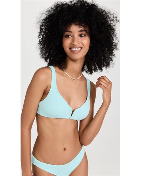 Maaji Synthetic Sea Glass Victory V Wire Bikini Top In Blue Lyst