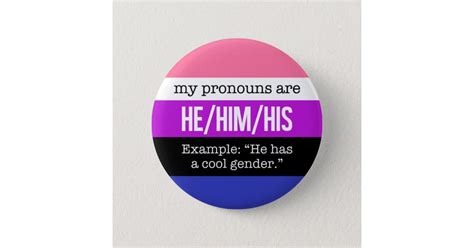 He/Him Pronouns – Genderfluid Flag Button | Zazzle