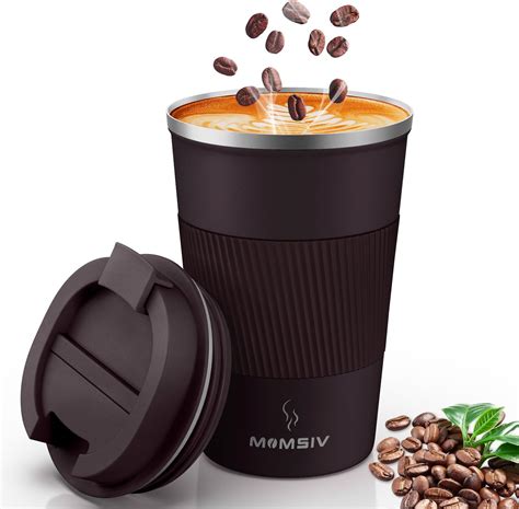 Hongtellor Travel Mug380ml13oz Insulated Coffee Cup With Leakproof