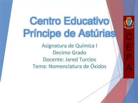 Clase De Qu Mica I Nomenclatura De Xidos Ppt