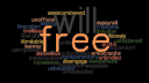 Free Will Synonyms And Related Words What Is Another Word For Free