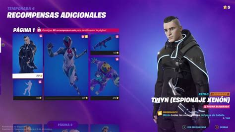 Pase De Batalla De Fortnite Temporada 4 Todas Las Skins Y Recompensas