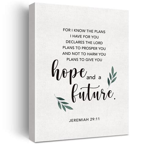 Bible Verse Wall Art Sign For I Know The Plans Jeremiah 2911