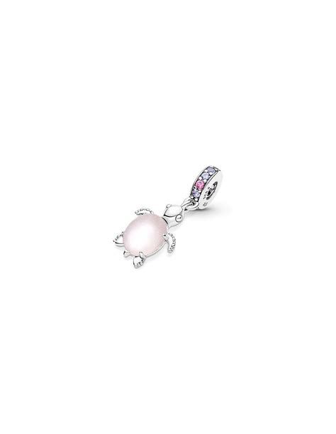 Pandora Charm Colgante Tortuga Marina En Cristal De Murano Rosa Sam