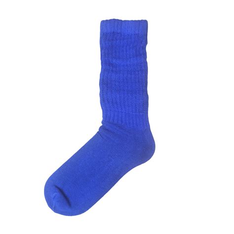 Royal Blue Slouch Socks Adult Medium