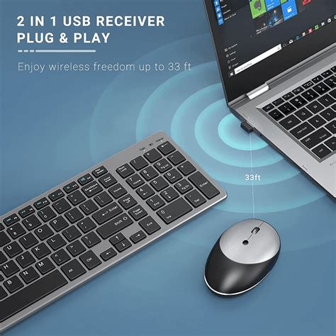 Buy Rechargeable Wireless Keyboard And Mouse Combo Seenda Ghz Slim