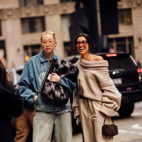 day   york fashion week street style    leather