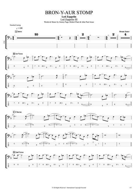 Bron Yr Aur Stomp Tab By Led Zeppelin Guitar Pro Full Score