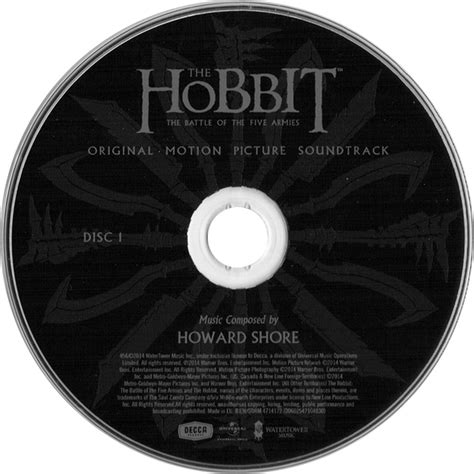 Car Tula Cd1 De Bso El Hobbit La Batalla De Los Cinco Ejercitos The