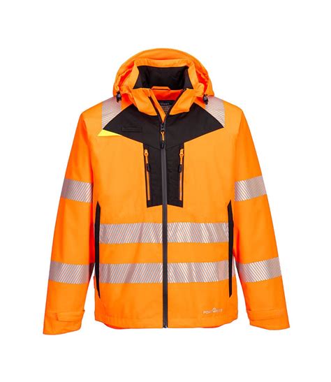 DX4 Veste de pluie haute visibilité Orange Portwest