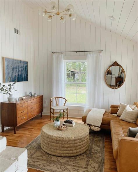 Shiplap Living Room With Tan Accents Soul Lane