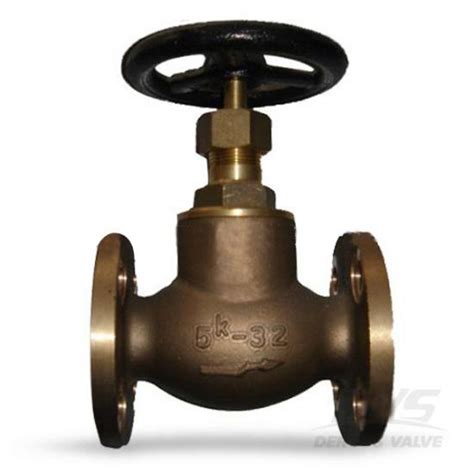 Marine Bronze Globe Valve DN32 5K FF Flanged Valve Manufacturer