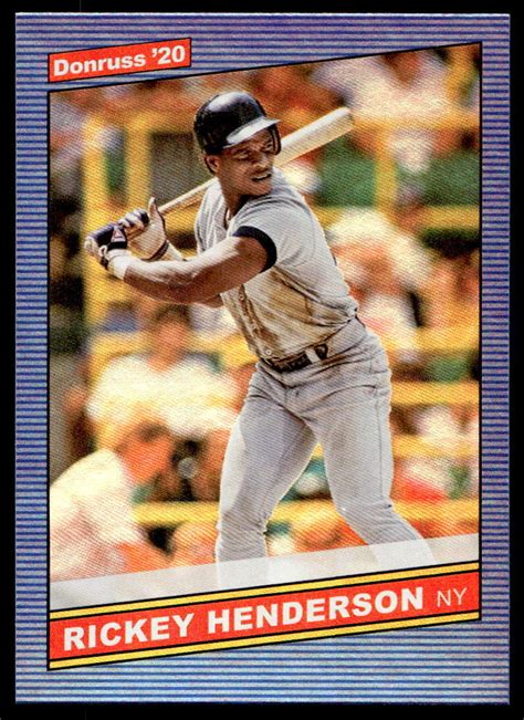 2020 Donruss 219 Rickey Henderson Holo Blue R86 EBay