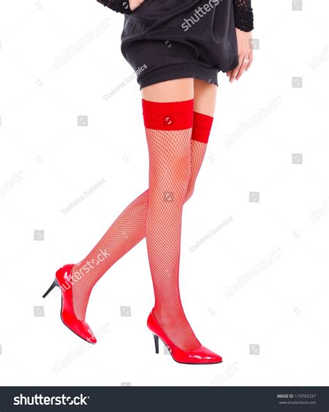 Sexy Legs Woman Red Lingerie High Stock Photo Shutterstock