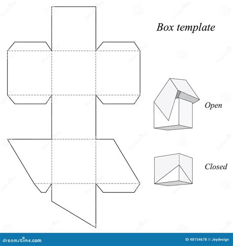 Box Lid Square Template Stock Illustrations 2816 Box Lid Square