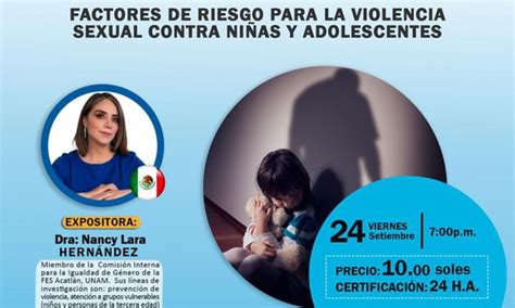 Curso Especializado Factores De Riesgo Para La Violencia Sexual Contra NiÑas Y Adolescentes