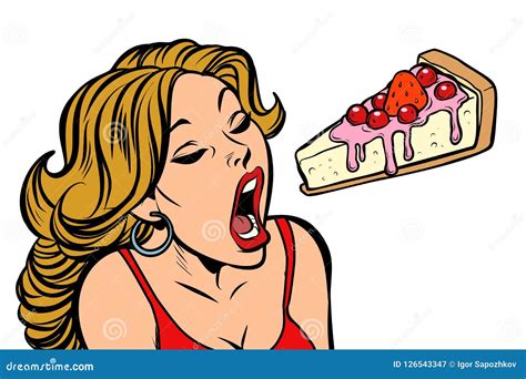 Anime Girl Eating Cake Stock Vector Illustration Of Teen 27633369 Hot