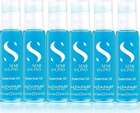 Kit Ampola Azul Alfaparf Semi Di Lino Sublime Essential Oil 06x13ml