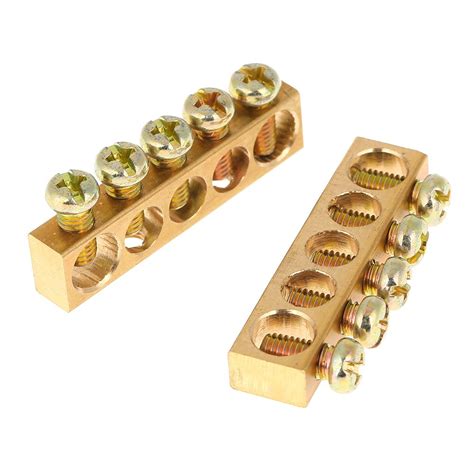 Terminal Ground Bar Pcs Hole Brass Neutral Terminal Block Bar