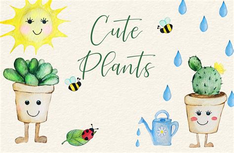 Watercolor Plant Clip Art Set Graphic by karibyan-o · Creative Fabrica