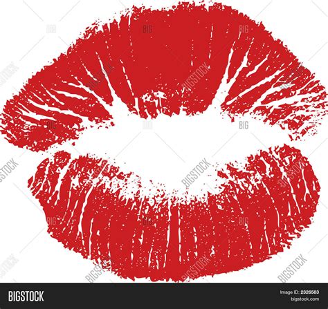 Red Lip Print Stock Vector & Stock Photos | Bigstock