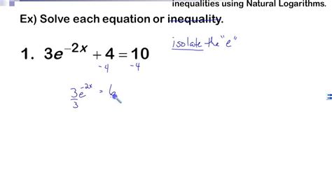 How To Solve Ln Equations With E Tessshebaylo