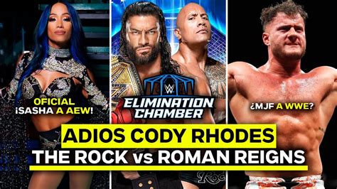 ADIOS CODY RHODES THE ROCK Vs ROMAN REIGNS EN 2024 MJF A WWE SASHA