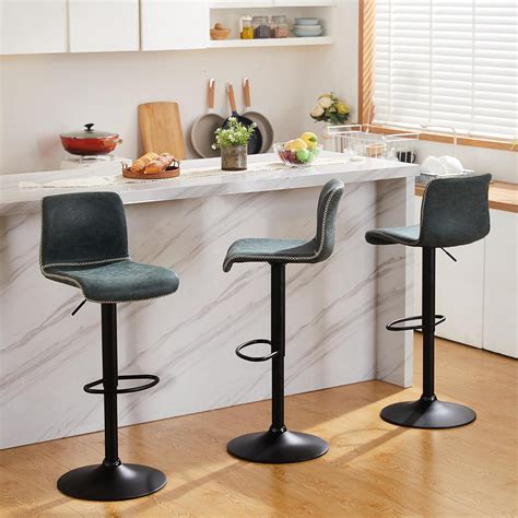 Amazon.com: HeuGah Bar Stools Set of 3, Swivel Counter Height Barstools