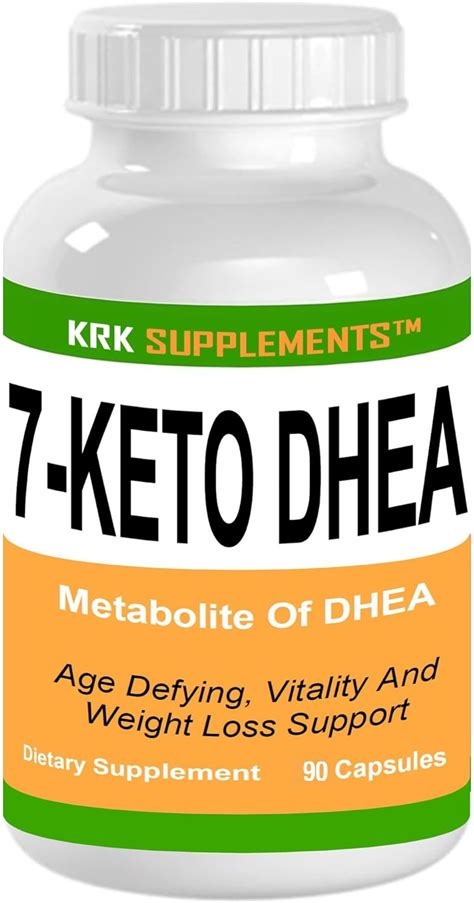 7 Keto Dhea 100mg Dehydroepiandrosterone Acetate 90 Capsules Krk Supplements