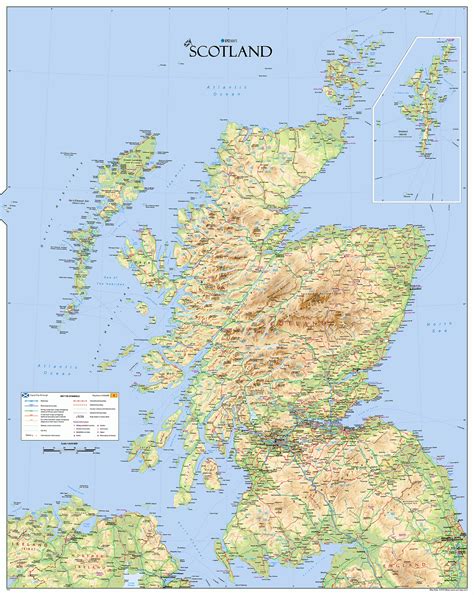 Scotland Wall Map : XYZ Maps