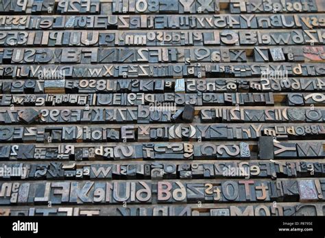 Big Collection Of Vintage Printer Letters Stock Photo Alamy