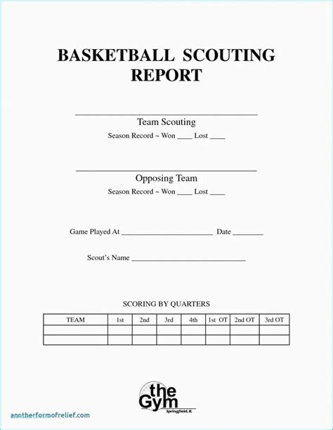 Boy Scout Tracking Spreadsheet Of Basketball Scouting Report Intended