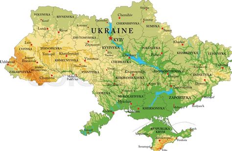 Physical Map Of Ukraine Shaded Relief Outside - Bank2home.com