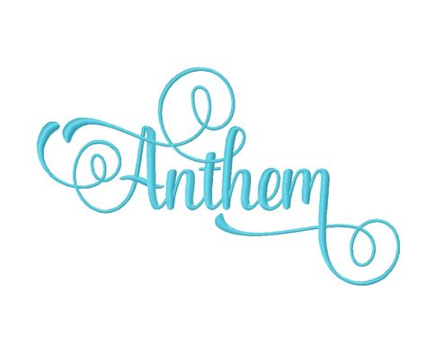 50% Sale Set 3 Anthem Embroidery Fonts 5 Sizes Fonts BX Fonts ...