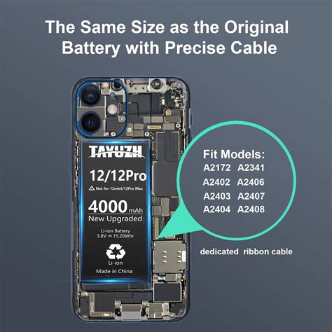 TAYUZH 4000mAh Battery For IPhone 12 And IPhone 12 Pro 6 1 Inch Ultra