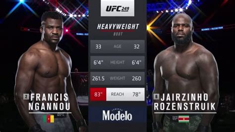 Ufc Francis Ngannou Vs Jairzinho Rozenstruik Full Fight Youtube