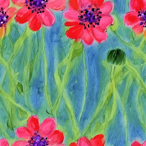 Painting Flower Pattern · Creative Fabrica