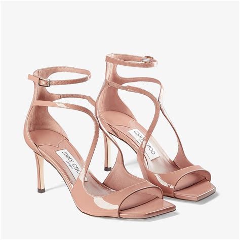 AZIA 75 Ballet Pink Patent Leather Sandals Winter 2022 Collection