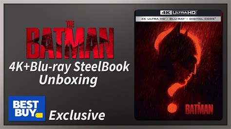 The Batman Best Buy Exclusive K D Blu Ray Steelbook Unboxing Youtube