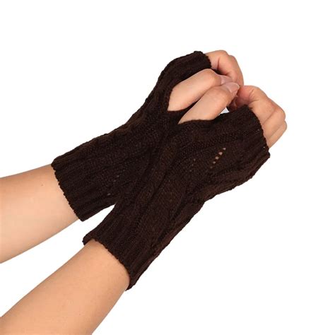 Aliexpress Buy Fashion Knitted Arm Fingerless Winter Gloves